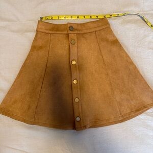 NWOT ALLEGRA K Tan Button-Up Skirt - Sz 0